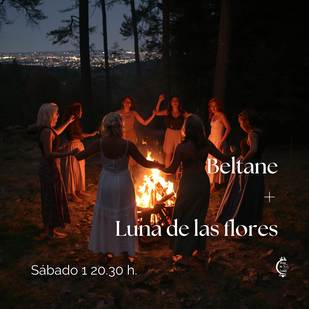 aprender brujería, como ser bruja, brujeria en madrid, beltane y la luna de las flores